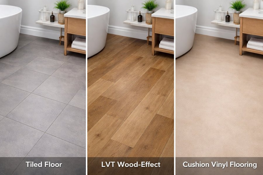 Floor types: Tiled, LVT and Cushion Vinyl